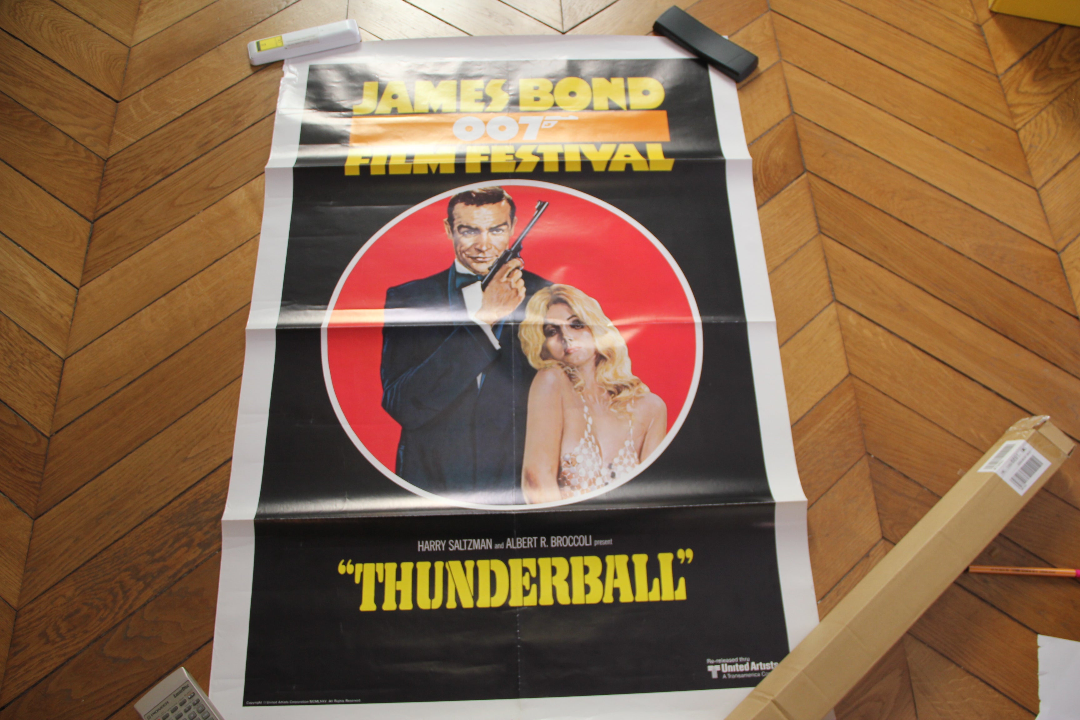 Thunderball 1965 One Sheet Original Poster Us James Bond Sean Connery Laserdisc World 